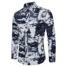 Button Plus Size Men Shirt Fashion Casual Turn-down Collar Long Sleeve Clothing Mens Shirts Large M-5XL Males Tops New Arrival