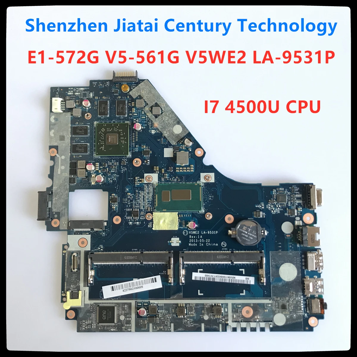 V5WE2 LA-9531P материнская плата для acer E1-572G E1-572 V5-561G материнская плата LA-9531P I7-4500 Процессор R5 M240 Тесты работы