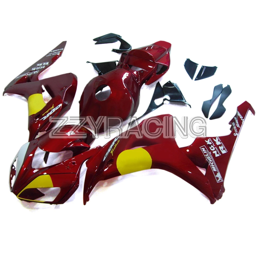 

Complete Fairings Kits for Honda CBR1000RR 2006 2007 Year ABS Plastic CBR 1000RR 06 07 Motorcycle Bodywork Red Wine Yellow Hulls