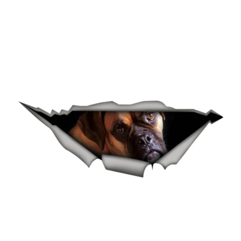 

Creative Car Sticker German Boxer Dog 3D Pet Accessories Motorcycle Waterproof Car Window Decal PVC 13cm X 5cm