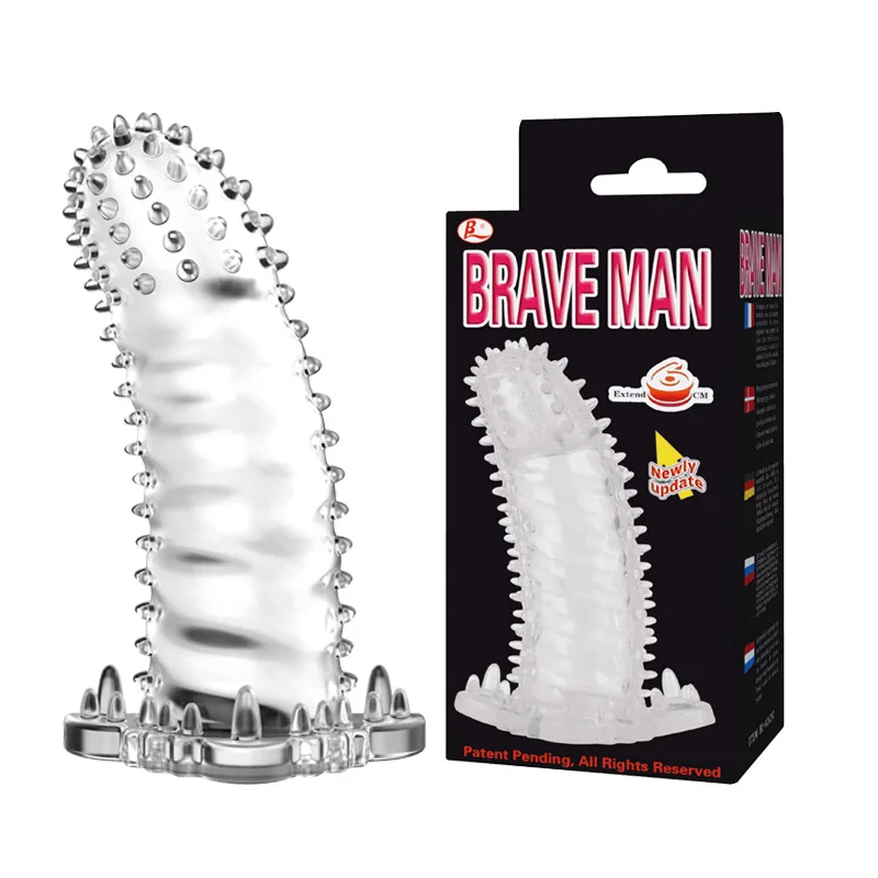 

Adult Supplies Factory Supply Pilot Male Wolf Tooth Sheath Crystal Sets Sexy Thorn Set Large Particles Condom Wholesale