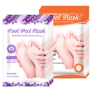

2Pair Lavender/Papaya Exfoliation for Feet Peeling Feet Mask Exfoliating Foot Mask Socks for Pedicure Peel Off Mask for Legs
