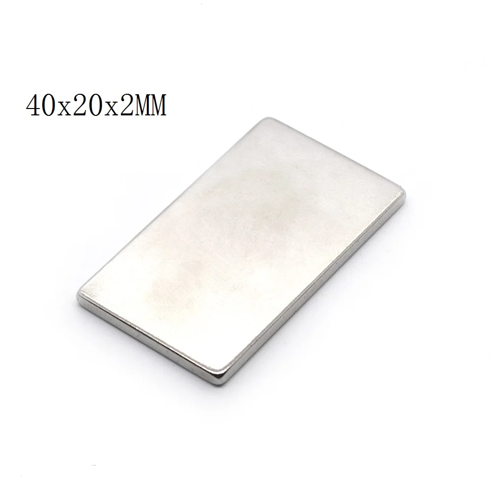 

3pcs/lot 40 x 20 x 2mm N35 Mini Super Strong Block Magnets 40x20x2mm for Craft Art Rare Earth Neodymium Magnet 40*20*2mm