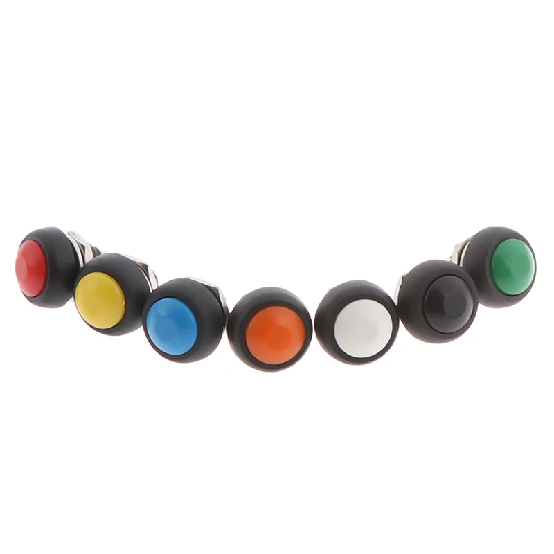 2Pcs 2Pin Switch Waterproof Momentary Push Button Switch Reset Non-locking 12mm 2Pcs 2Pin Switch Waterproof Momentary Push Button Switch Reset Non-locking 12mm