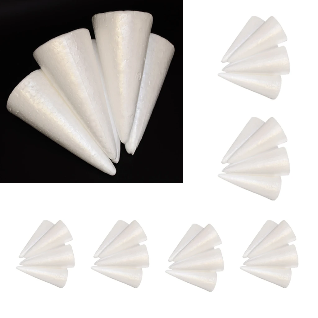 60 Pieces Of Ornaments Pendants Styrofoam Foam Cone Shape DIY Creative Home Decoration