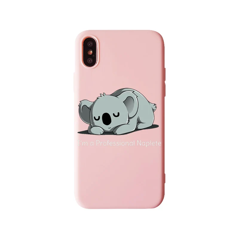 Животное Спящая ленивая коала Мягкий силиконовый чехол для iPhone 11 11Pro 5 5S 6 6S 7 8 Plus SE X 10 XS MAX XR чехол для телефона - Цвет: TPU