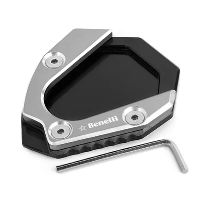 titanium Аксессуары для мотоциклов CNC алюминиевая Подножка для ног боковая подставка расширение опорная пластина Накладка для Benelli leoncino 500 leoncino500 - Цвет: titanium