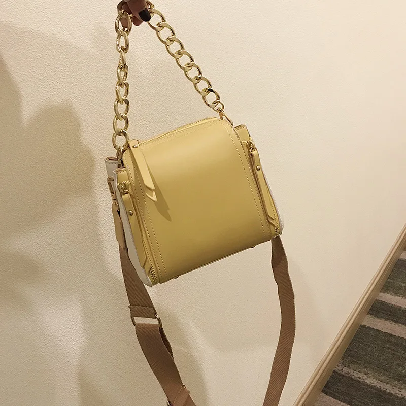 

Bag Women's 2019 New Style Fashion Korean-style Square Sling Bag bagspu WOMEN'S Bag Shoulder Bag WOMEN'S Messenger Bag