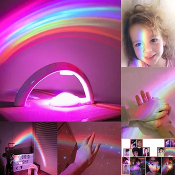 

Hot Sale Creative Photo Rainbow Projector Projection Lamp USB LED Colorful Small Night Light Lamp(Photo Artifact) Dropshipping
