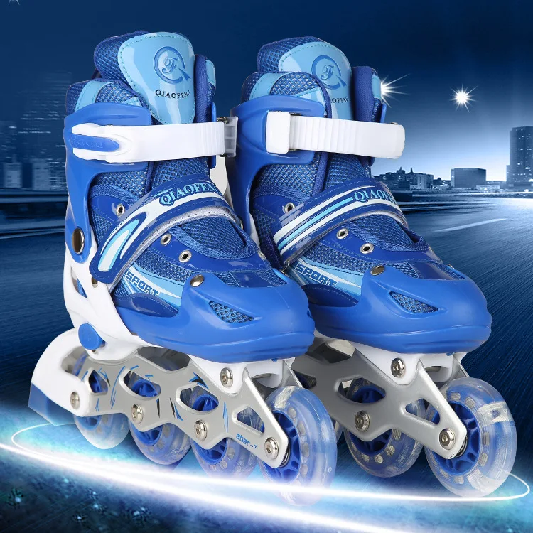 

New Style Single Flash Skates PVC Wheel Adult Skates Children Adjustable Fashion Safe Inline Roller Skates