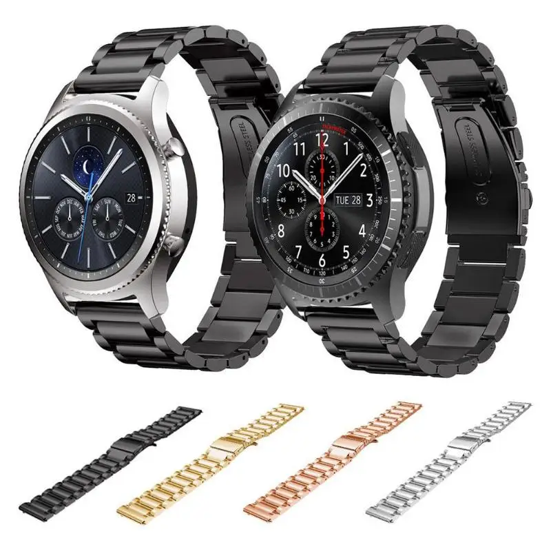 

22mm Stainless Steel Watch Band Wrist Strap for Ticwatch 1 Samsung Gear S3