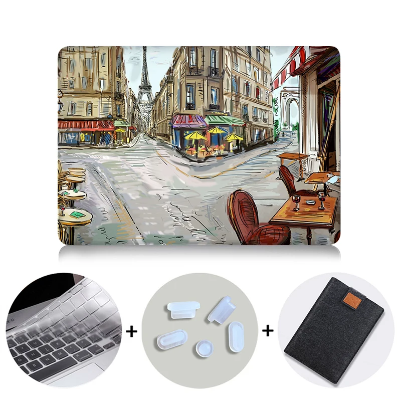 MB09 Чехол MTT с Эйфелевой башней для Macbook Air Pro retina 11 12 13 15, ручная роспись, чехол для Mac book, 13,3 дюймов, сенсорная панель, чехол для ноутбука - Цвет: MB09