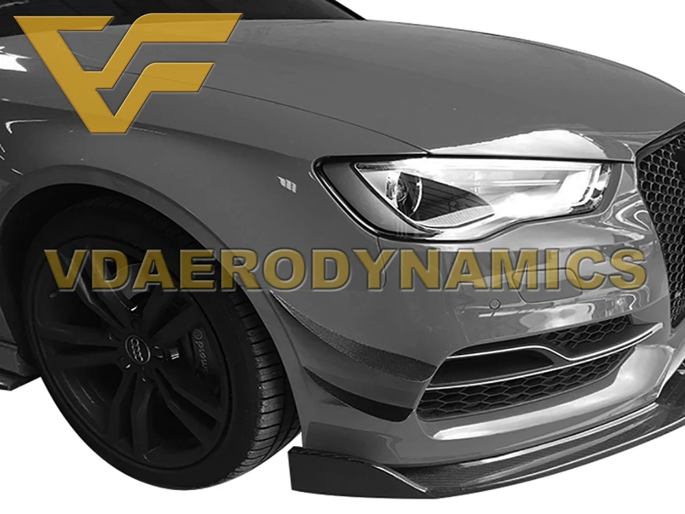 Подходит для 13-16 17-19 Audi A3 Sline S3 VAD карбоновое волокно переднего бампера надстройка Canard боковой спойлер