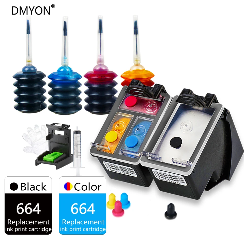 664 XL Refill Ink Cartridge Compatible for Hp 664 Deskjet 2135 1115 3635  2138 3636 3638 4535 4536 4538 4675 4676 4678 Printer|Ink Cartridges| -  AliExpress