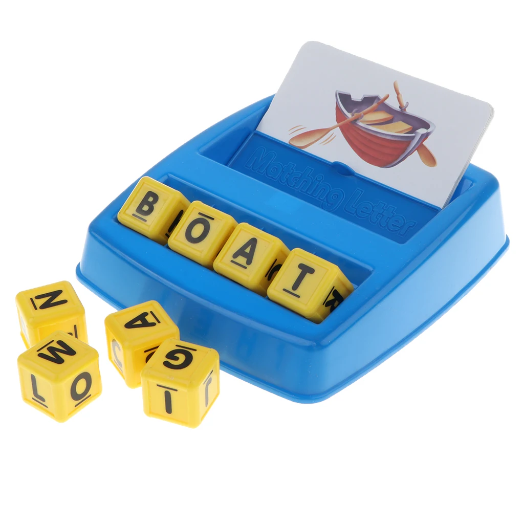Preschool Educational Learning Matching Letter Game,Alphabet Letter Word Spelling Game Spell Words Board Game for  3 Years & Up