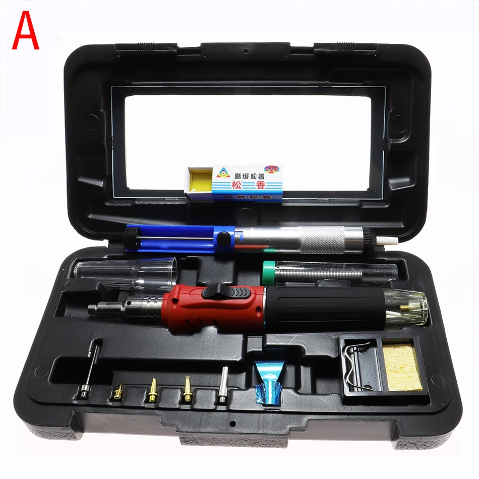 

10 in1 Gas Soldering Iron Cordless Welding Torch Kit Tool HS-1115K Top Quality Ignition Butane Gas Soldering Iron Welding Equipm