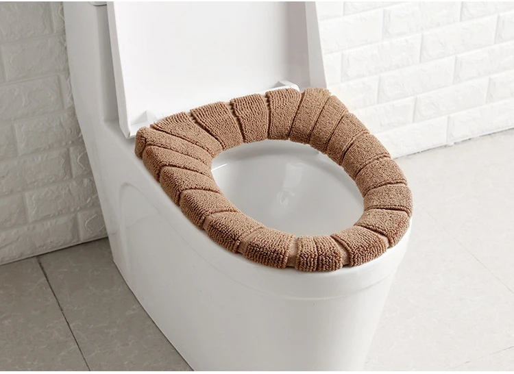 Приятная для кожи подушка для сиденья унитаза принадлежности для ванной комнаты мягкое зимнее теплое моющееся хорошая эластичность подушка на сидение унитаза