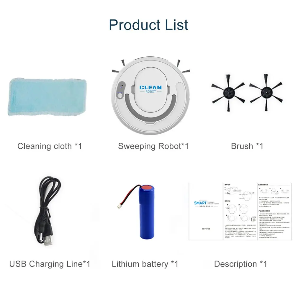 

3in1 Sweeping Robot Clean Intelligent Home Vacuum Cleaner Household Automatic Sweeping Dust Tool Smart Floor Sweeper