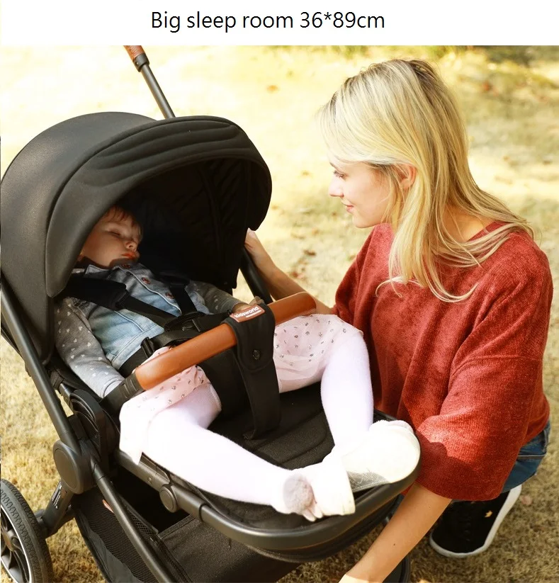 Fábrica de Luxo Carrinho de Bebê Carrinho de Bebé 2 em 1 Leve Dobrar Absorvedores Kidsworld Pode Sentar Pode Mentir Alta Vista Two way Bebê Crianças 10 reclinar assento reversível Two Way de alta