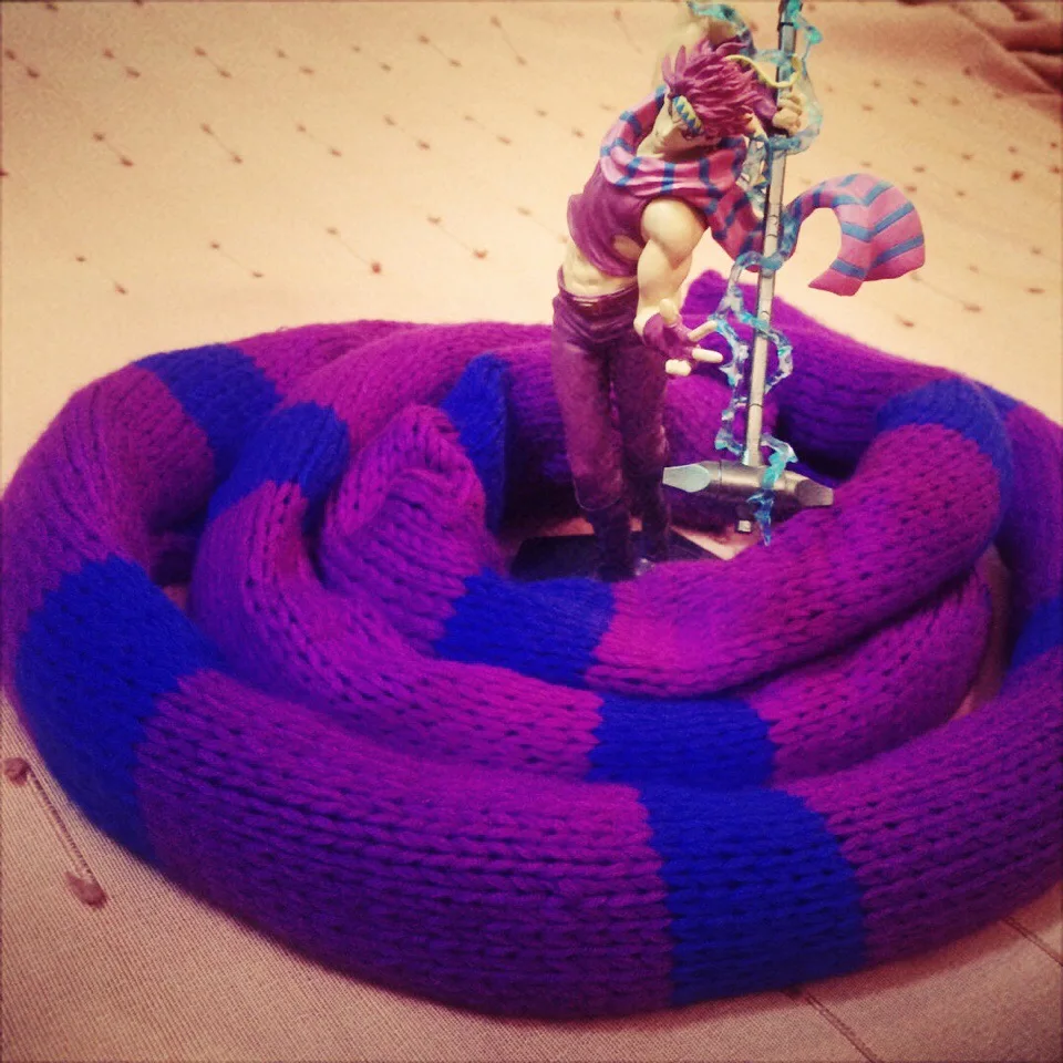 

Handwork Anime JoJo's Bizarre Adventure JOSEPH JOESTAR Cosplay Winter Warm knitted Neckerchief Student Scarf Gifts