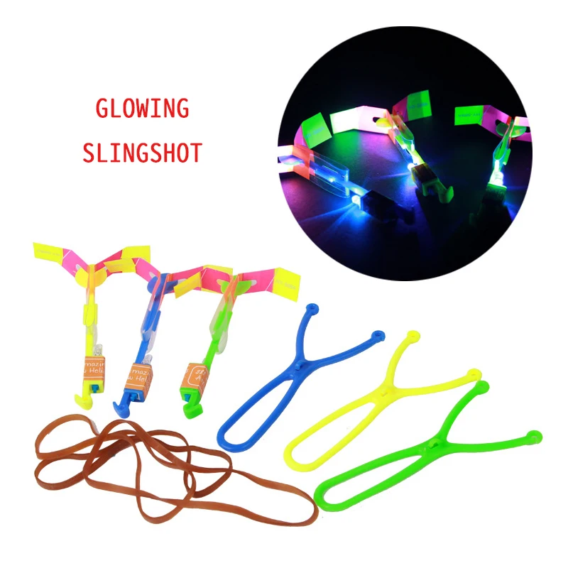 

1set hot sale LED red blue double flashing Large luminous toys Luminous Slingshot Gifts for children