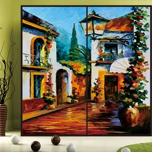 Пользовательский размер витражное окно пленка статическая цепляться декоративная масляная живопись теплоизоляция УФ-защита 50 см x 100 см