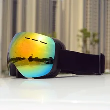 Зимние спортивные мужские и женские противотуманные очки для сноуборда, лыжные очки, лыжные очки, защитные очки для снегохода, Снежная маска, беговые очки