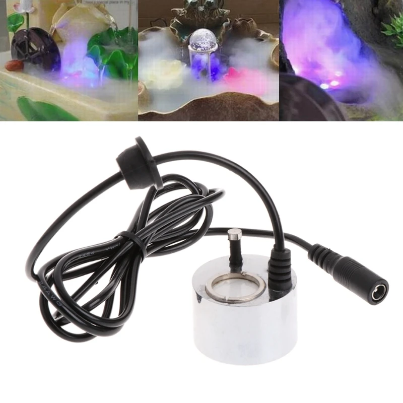 

LED Colorful Light Ultrasonic Mist Maker Fogger Water Fountain Pond Decoration Dropshipping