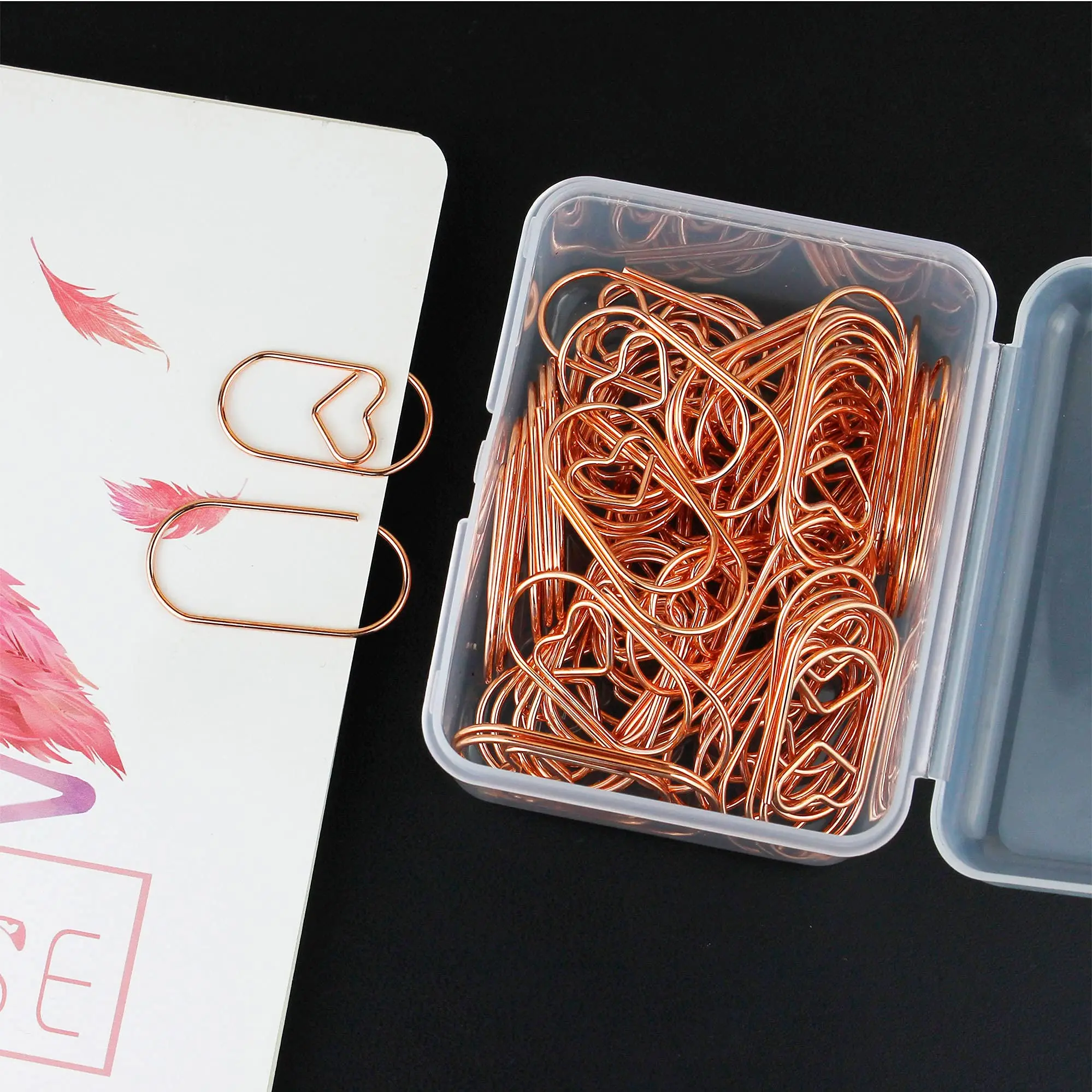 TUTU big Heart Paper Clips Large Cute Paperclips Funny Stainless Steel Fancy Paper Clips Shapes Office Supplies 50Pcs H0599