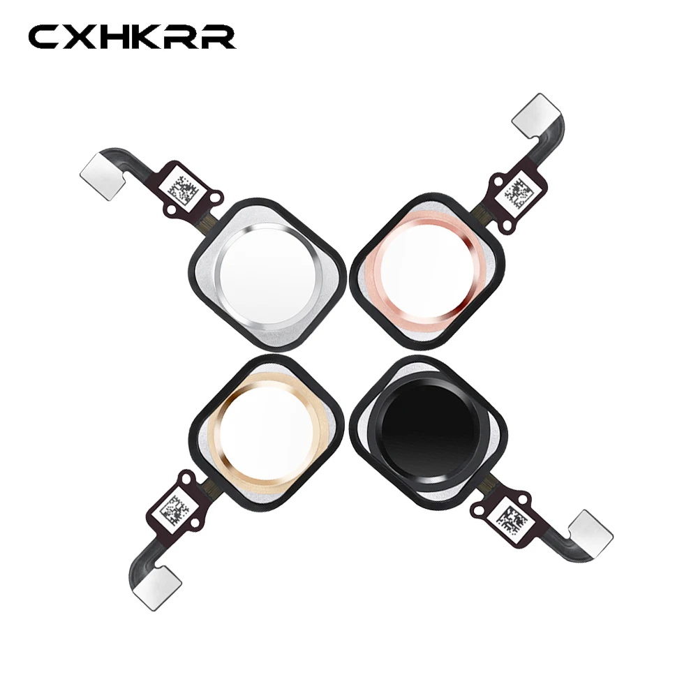 Кнопка Home для iPhone 6 6s 7 8 Plus 5s SE задняя кнопка с гибким кабелем резиновая наклейка