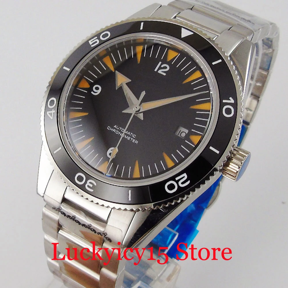 

CORGEUT Luxury Automatic Men's Wristwatch Sapphire Glass Stainless Steel Band MIYOTA Movement Black Dial