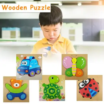 

Puzzle Game Toy Wooden Puzzle Tangram 3D Jigsaw Kid Child Animal Early Childhood Education Enlightenment Toys