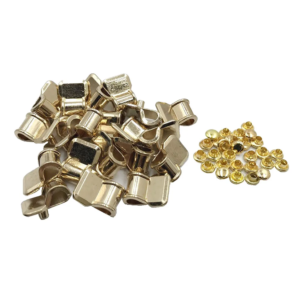 20Pcs Bronze Shoelace Rivet Buckles Hook Eyelet for Hiking Climbing Boots 