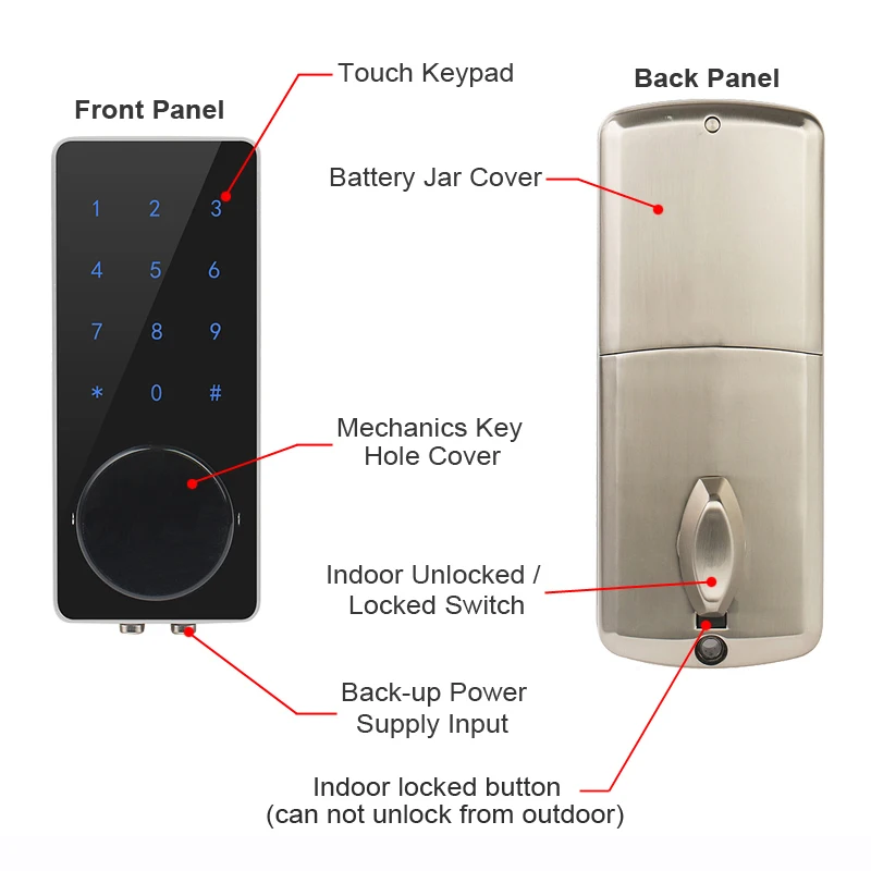 Bluetooth электронный дверной замок Deadbolt мобильный телефон TT замок приложение без ключа вход Интеллектуальный дверной замок для дома с шлюзом Wifi