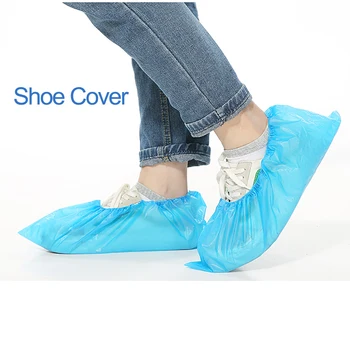 

100 Pcs/Pack Dustproof Waterproof Boot Covers Plastic Disposable Shoe Covers outdoor Homes Overshoes Cleaning Shoe Cover