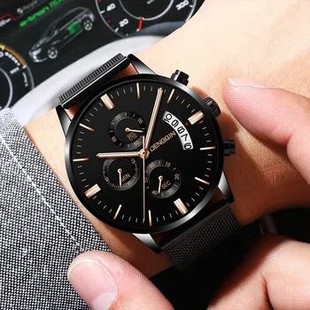 

Watch Men New Top Brand Luxury Watches Quartz Watch Stainless Steel Dial Casual Bracele Watch relogio masculino часы мужские