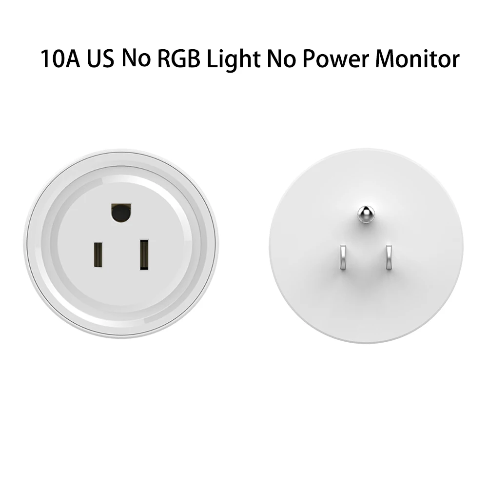 10A US WiFi умная розетка RGB Беспроводная розетка умная жизнь/приложение Tuya дистанционное управление работа с Alexa Google Home не требуется концентратор - Цвет: 10A US