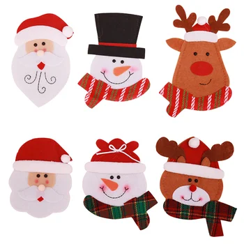 

Christmas Decorations Table Knife And Fork Set Creative Cartoon Tableware Set Santa Claus Knife And Fork Bag