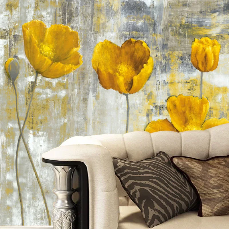 European-Style-Vintage-Yellow-Flower-Backdrop-Wall-3D-Mural-Wallpaper-Hotel-Gallery-Dining-Room-Art-Wallpaper (3)