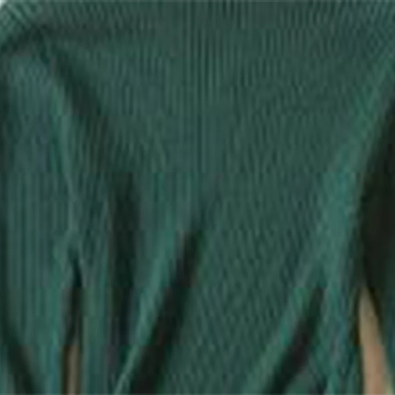Осенне-зимний трикотажный спортивный костюм, свитер с высоким воротом, повседневный костюм, женская одежда, комплект из 2 предметов, трикотажные штаны, спортивный костюм для женщин - Цвет: Dark green