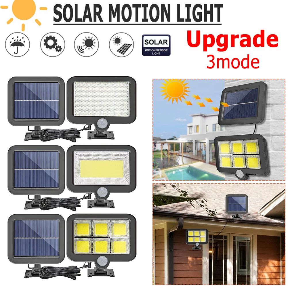 COB 56/100/120 светодиодный солнечный Разделение лампа движения Сенсор Водонепроницаемый наружного ночного освещения Поддержка дропшиппинг