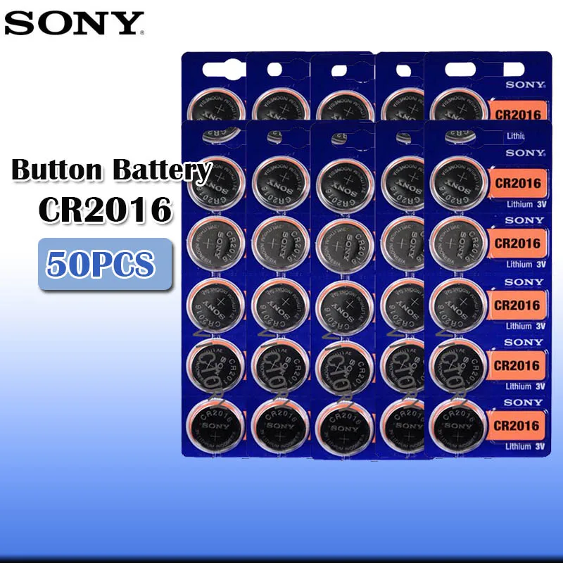 50 шт./лот sony CR2016 3 в 100% оригинальная литиевая батарея для автомобильных ключей