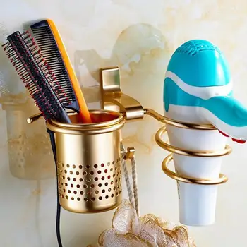 

Free punching hair dryer wall hanging bathroom shelf hair dryer shelf multi-function storage bathroom air duct frame