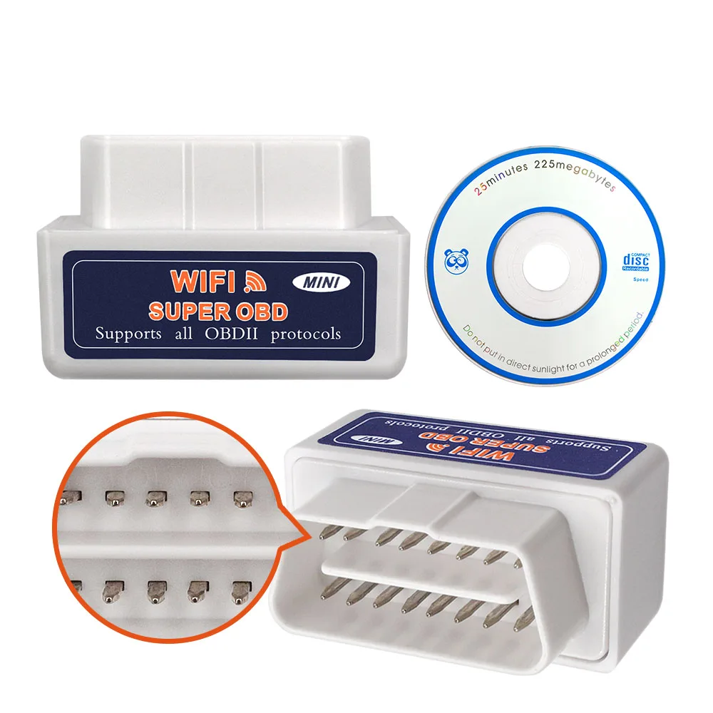 Считыватель кодов OBD2 ELM327 V1.5 Bluetooth WIFI ELM 327 автомобильный диагностический сканер с
