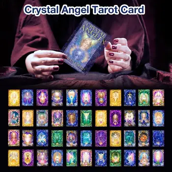 

44PCS Crystal Angel Oracle Cards Durable Fashionable Tarot Cards with Beautiful Painting
