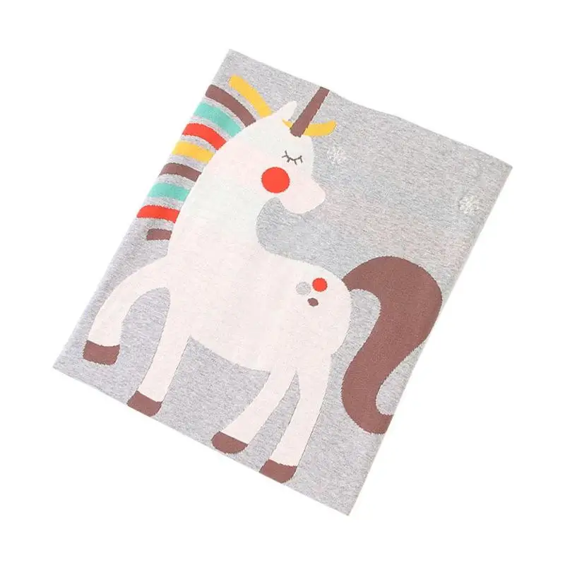 Детское одеяло s Трикотажные пеленки для новорожденного мягкий детский диван детская кроватка одеяло зима осень одеяло для детской коляски - Цвет: Серый