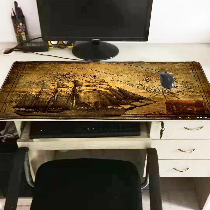 XGZ пиратский корабль большой игровой замок мыши край коврик для мыши для ноутбука компьютерная клавиатура Коврик Настольный коврик для Dota 2 Забавный коврик для мыши XXL