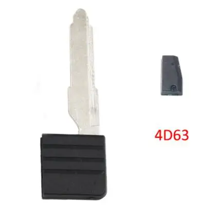 

Uncut Blank Blade Small Car Key Blade With 4D63 Chip suit for Mazda Keys