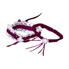 Женская модная Свадебная лента для аксессуаров, кружевная амулет, свадебная подвязка, набор, бордовый