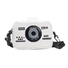 Детская новая парусиновая сумка с буквенным принтом, мультяшная камера, Наплечные сумки, повседневная сумка-мессенджер, сумки через плечо для девочек, детей/е